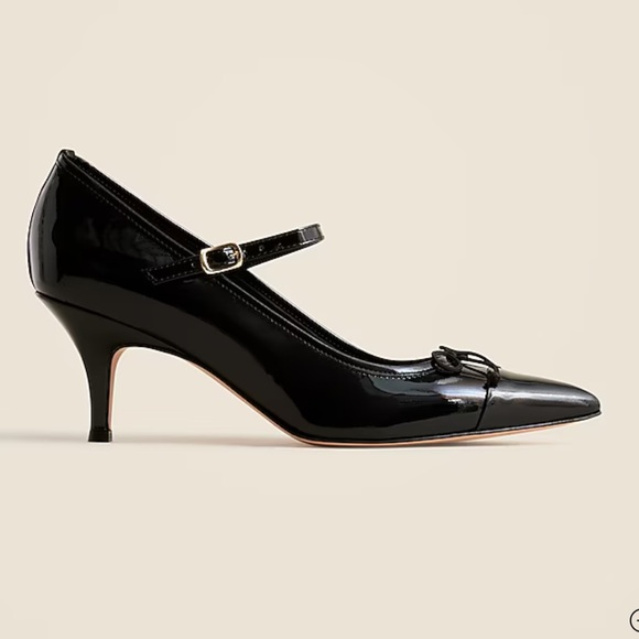 J. Crew Patent Leather Cap Toe Mary Jane Pumps - Made in Italy - Picture 3 of 10